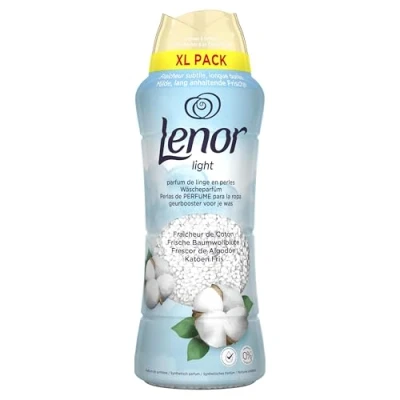 Image de Parfum de linge Lenor Light 495g, fraîcheur Coton, douce qui dure