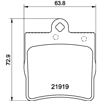 Image de HELLA 8DB 355 008 461 Jeu de plaquettes frein non préparé pour indicateur d&#039;usure MERCEDES BENZ: Classe E Berline, CLK Coupe, C Berline