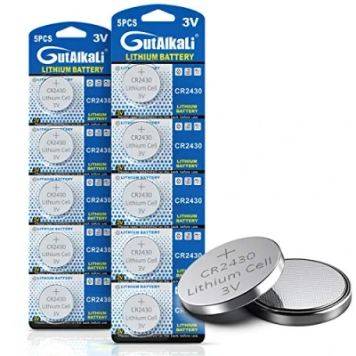 Image de LAPROBING Batterie CR2430 Lithium 3V, Bouton de Pile électronique (10 pièces)