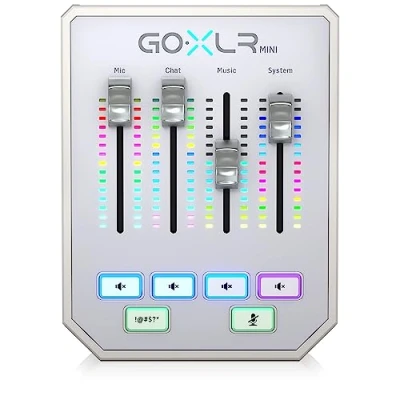 Image de TC Helicon GoXLR MINI WH Mélangeur de diffusion en ligne avec interface USB/audio et préampli Midas