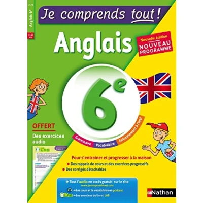Image de Anglais 6ème cours + exercices audio Je comprends tout conforme au programme de 6e Livre d’occasion Très bon