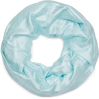 Image de styleBREAKER foulard femme loop léger et soyeux avec paillettes en couleurs unies, tubulaire, écharpe 01016214, couleur:Turquoise