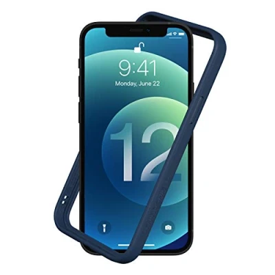 Image de RhinoShield Coque Bumper Compatible avec [iPhone 12/12 Pro] CrashGuard NX Protection Fine Personnalisable Absorption des Chocs [sans BPA] Bleu Marine