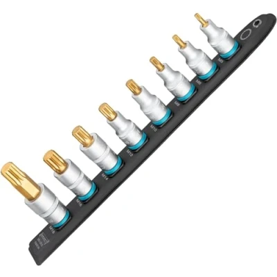 Image de HAZET Smart Rail 990 SR/8 I base magnétique avec 8 emplacements, entraînement : carré 12,5 mm (1/2 pouce), sortie Profil polydenté intérieur Barre d&#039;enfichage en plastique pour clés à douilles
