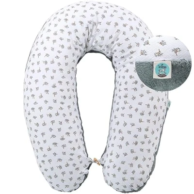 Image de Sei Design Coussin d&#039;allaitement de Grossesse Certifié Ökotex Standard 100. Housse avec Fermeture éclair et Broderie qualité supérieure XXL 190 x 30 cm