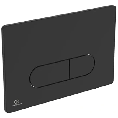 Image de Ideal Standard R0115A6 OLEAS™ M1 Plaque de Commande WC Mécanique Double Flux Noir Déclenchement Chasse d&#039;Eau pour Suspendu