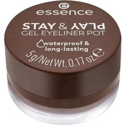 Image de essence STAY &amp; PLAY GEL EYELINER POT GEL, longue durée, hautement pigmenté, ne coule pas, intense en couleurs, mat (5g)