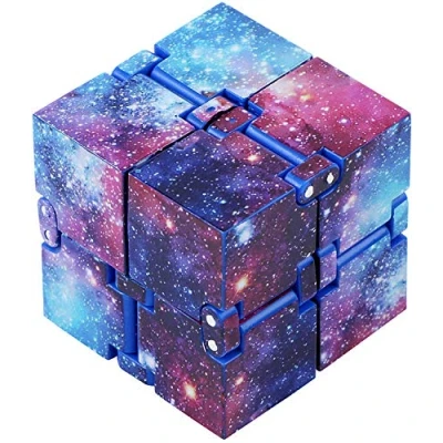 Image de Infinity Cube, Cube Infini Jouets Fidget Anti Stress pour Soulagement du et de l&#039;Anxiété Relaxant(Mauve)