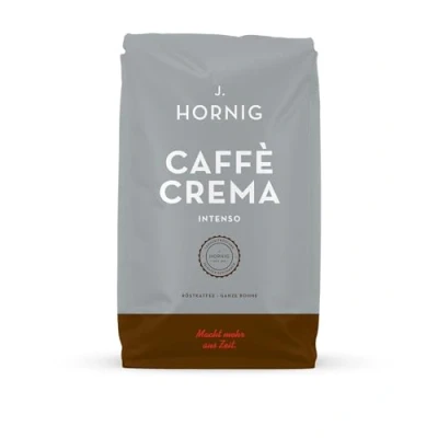 Image de J. Hornig café en grains Espresso, Caffè Crema Intenso, 1kg de entiers, saveur corsée et chocolatée, pour machines à automatiques, expresso cafetières piston