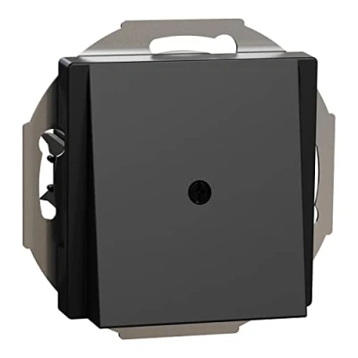 Image de Schneider Electric Merten MEG4071 0403 Sortie de câble pour panneau central avec cadre montage, noir mat, système M