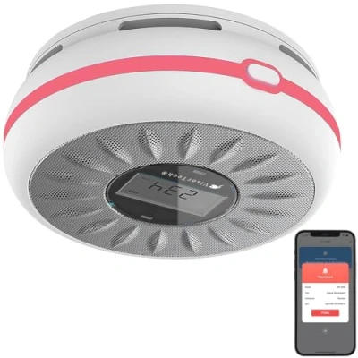 Image de VisorTech détecteur de fumée CO : intelligent 2 en 1 WiFi Batterie 10 ans 85 dB Application (alarme monoxyde carbone, carbone)