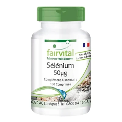 Image de Fairvital sélénium 50ug à base de levure VEGAN Hautement dosé 100 comprimés