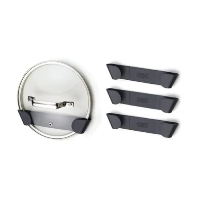 Image de Joseph Cupboardstore ensemble de 4 Supports Rangement Mural pour Couvercles Poêles et Casseroles, Auto Adhésif