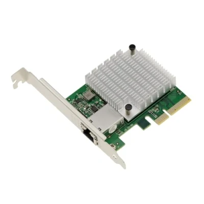 Image de KALEA INFORMATIQUE Carte contrôleur réseau PCIe 4.0 10 Gigabit ethernet 1 Port RJ45 10G avec chipset AQUANTIA AQC113C B1. Low et High Profile