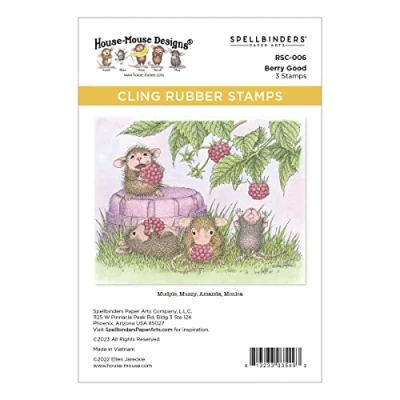 Image de Spellbinders Tampon en Caoutchouc Berry Good de la Collection Spring par House Mouse Designs, Rouge, Un