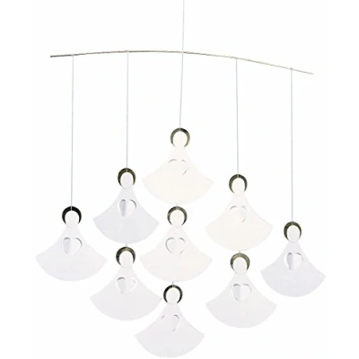 Image de Flensted Mobiles Chorus Ange (9 anges) Mobile suspendu 14&quot; Carton de haute qualité