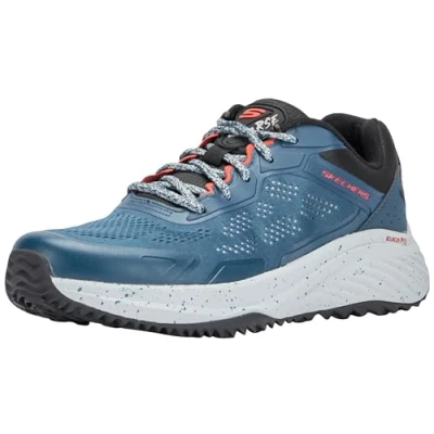 Image de Skechers Homme Bounder RSE Baskets, Duraleather Mesh Multi Trim Bleu Marine, 41.5 EU