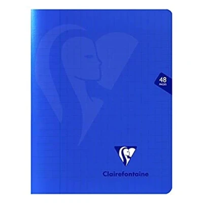Image de Clairefontaine 322751C Un Cahier Agrafé Mimesys Bleu Marine 17x22 cm 48 Pages Grands Carreaux Papier Blanc 90 g Couverture Polypro