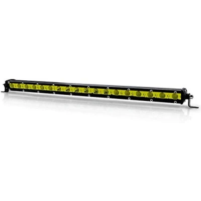 Image de Willpower Barre LED 33cm 60W Ambre Jaune Une Rangée Projecteur 12V 24V Phare de Travail Etanche 6000K Lumineuse Voiture 4x4 Bateau Camion Tracteur Offroad SUV