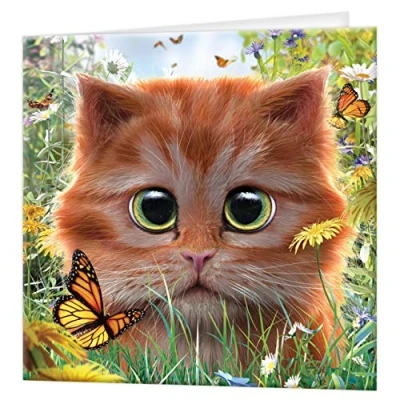 Image de Carte de voeux 3D LiveLife chaton Roux Deluxebase. lenticulaire mignon colorée toute occasion et tout âge, anniversaire. original sous licence l&#039;artiste, David Penfound