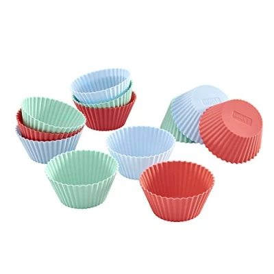 Image de Lurch 83013 Muffin Moule Flexi Silicone Noir 12 Pièces 23 x 2 cm