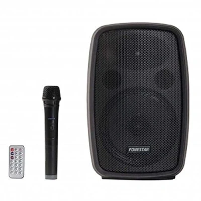 Image de Enceinte portable FONESTAR Amply 8 pouces Bluetooth Batterie lithium Microphone sans fil