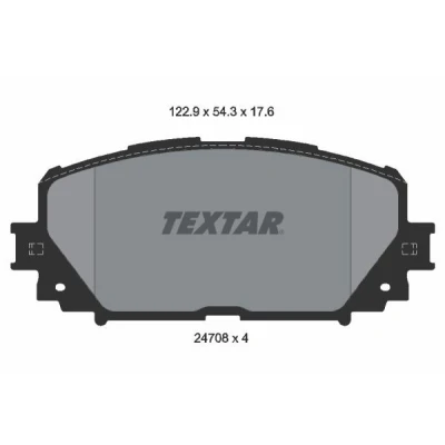 Image de TEXTAR 2470801 Jeu de plaquettes frein non préparé pour indicateur d&#039;usure TOYOTA: Yaris II 3/5 portes, III Verso S