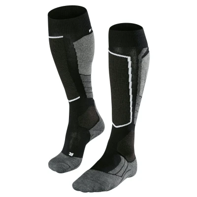 Image de Falke SK2 WOOL Skiing Functional Mediumcushioned Chaussettes hautes, Femme, Taille: 35/36, Nearly black