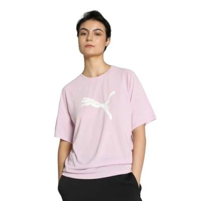 Image de Puma Evostripe Graphic TEE Tshirt imprimé, Femme, Taille: Large, Grape mist