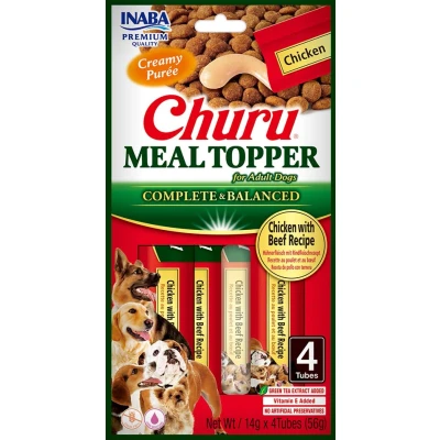 Image de Inaba Churu Meal Topper pour chiens Poulet et Bœuf