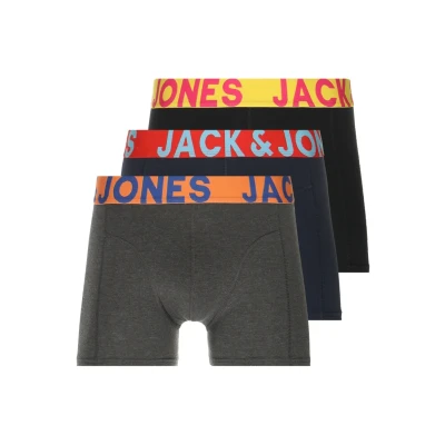 Image de Jack &amp; Jones Jaccrazy Solid Trunks 3 PACK Shorty, Homme, Taille: XXL, Black/navy blazer/black