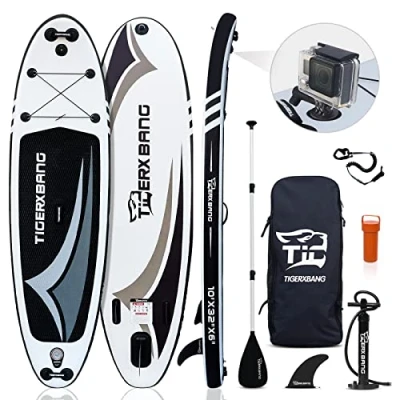 Image de TIGERXBANG Planche de Stand up Paddle 10&#039; 305 x 82 15 cm Grubo 6 Cali Complet nadmuchiwane wios☚o