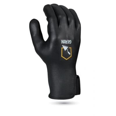 Image de Ergos GERIN Gants De Travail Sécurité 1 Paire Dextérité En Milieu Humide Idéal Carrelage &amp; Maçonnerie Robuste Et Résistant Taille 8 11 Noir Certifié CE