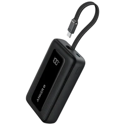 Image de Anker Zolo PowerBank, Batterie Externe Haute Vitesse 20 000 mAh 30 W, Câble USB C Intégré, 1 Port C, A, pour iPhone 15/15 Pro / 15 Max Plus, MacBook, Galaxy, et Autres