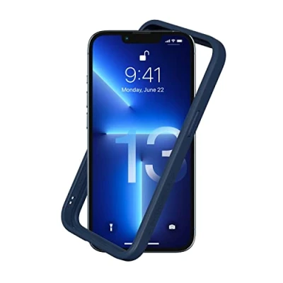 Image de RhinoShield Coque Bumper Compatible avec [iPhone 13/13 Pro] CrashGuard NX Protection Fine Personnalisable Absorption des Chocs [sans BPA] Bleu Marine
