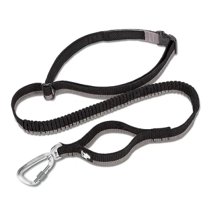 Image de TRUE LOVE Longue Laisse de Chien élastique Mains Libres Ajustable Absorbant Les Chocs TLL2271 (Noir, L)