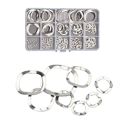Image de CONPHERON 145 Pièces Rondelle Ondulée, Rondelles Ressort en Acier Inoxydable M3 M4 M5 M6 M8 M10 M12 M16 M19 M23 M25 M27