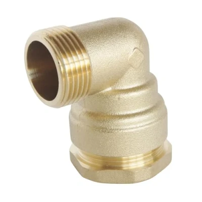 Image de SOMATHERM FOR YOU, Raccord coudé en laiton pour tube PE Ø25 mm Mâle 3/4&quot; Sens unique de montage Résistant jusqu&#039;à 20 bars Température 10C à +80C Garantie 5 ans