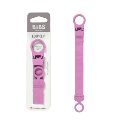 Image de BIBS Attache sucette Ruban Élégante et sécurisée, utilisation à une main, compatible avec tous les la plupart des marques, lavable en machine, 0+ ans Bubblegum