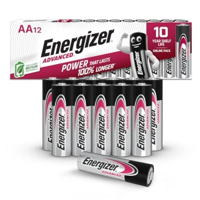 Image de Energizer Piles Alcalines AA 1,5V, Pack de 12 Premium Longue Durée, Technologie Avancée, Haute Performance, Fiables pour Télécommandes, Jouets, Appareils Électroniques, Durabilité Maximale