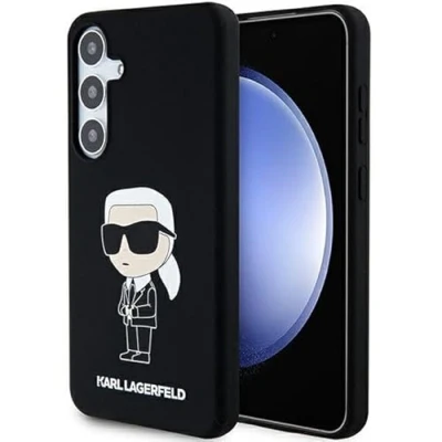 Image de CG MOBILE Karl Lagerfeld KLHCS24SSNIKBCK Coque Rigide en Silicone pour S24 S921 Noir