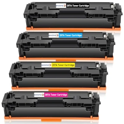 Image de BAISINE 207A W2210A Compatible pour HP 207X Cartouche de Toner Color Laserjet Pro MFP M283fdw M255dw M282nw M283fdn M255nw W2211A W2212A W2213A