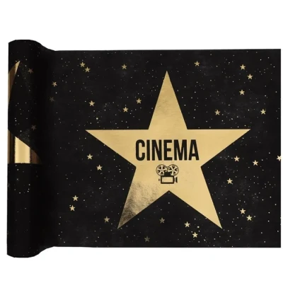 Image de Santex mariage Chemin de Table cinéma Star Hollywood, Noir/Or
