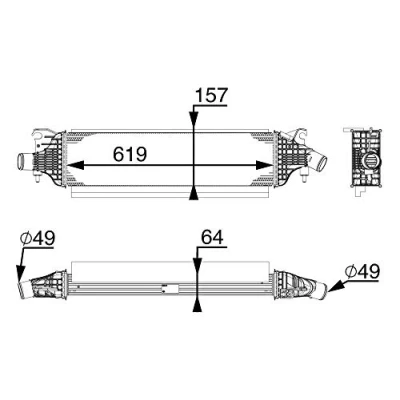 Image de Refroidisseur d&#039;air de suralimentation BEHR MAHLE CI 213 000P
