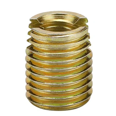 Image de 20Pcs 302 inserts auto taraudeurs, taraudés en acier au carbone, insert bois écrou meubles filetés(M3 intérieur * 0.5 extérieur M5 0.5: 6mm / 0.2in)