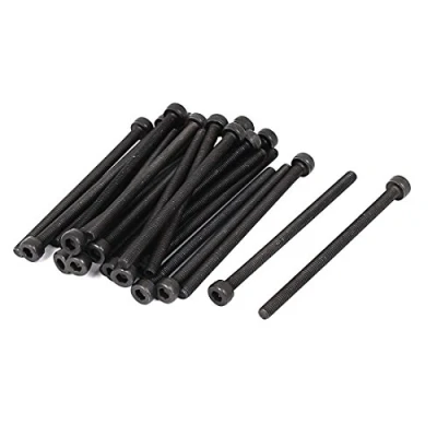 Image de sourcing map 25pcs M3 x 50 mm Vis à Tête Cylindrique Six Pans Creux Hexagonale Boulon Filetage complet Noir