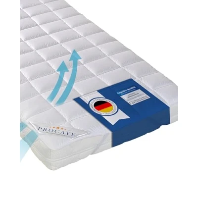 Image de PROCAVE MICRO COMFORT protège matelas disponible dans des tailles différentes fabriqué en Allemagne Couvre microfibre polyester technologie Soft Touch convient également pour les lits boxspring et à eau 100x190 cm