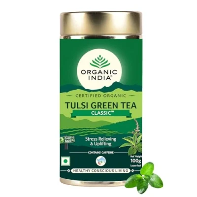 Image de Tulsi Thé vert en vrac 100 g (lot de 2)