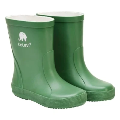 Image de CeLaVi Basic Wellies Solid Botte de Pluie, Elm Green, 28 EU