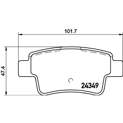 Image de HELLA 8DB 355 012 391 Jeu de plaquettes frein non préparé pour indicateur d&#039;usure avec vis d&#039;étrier accessoires